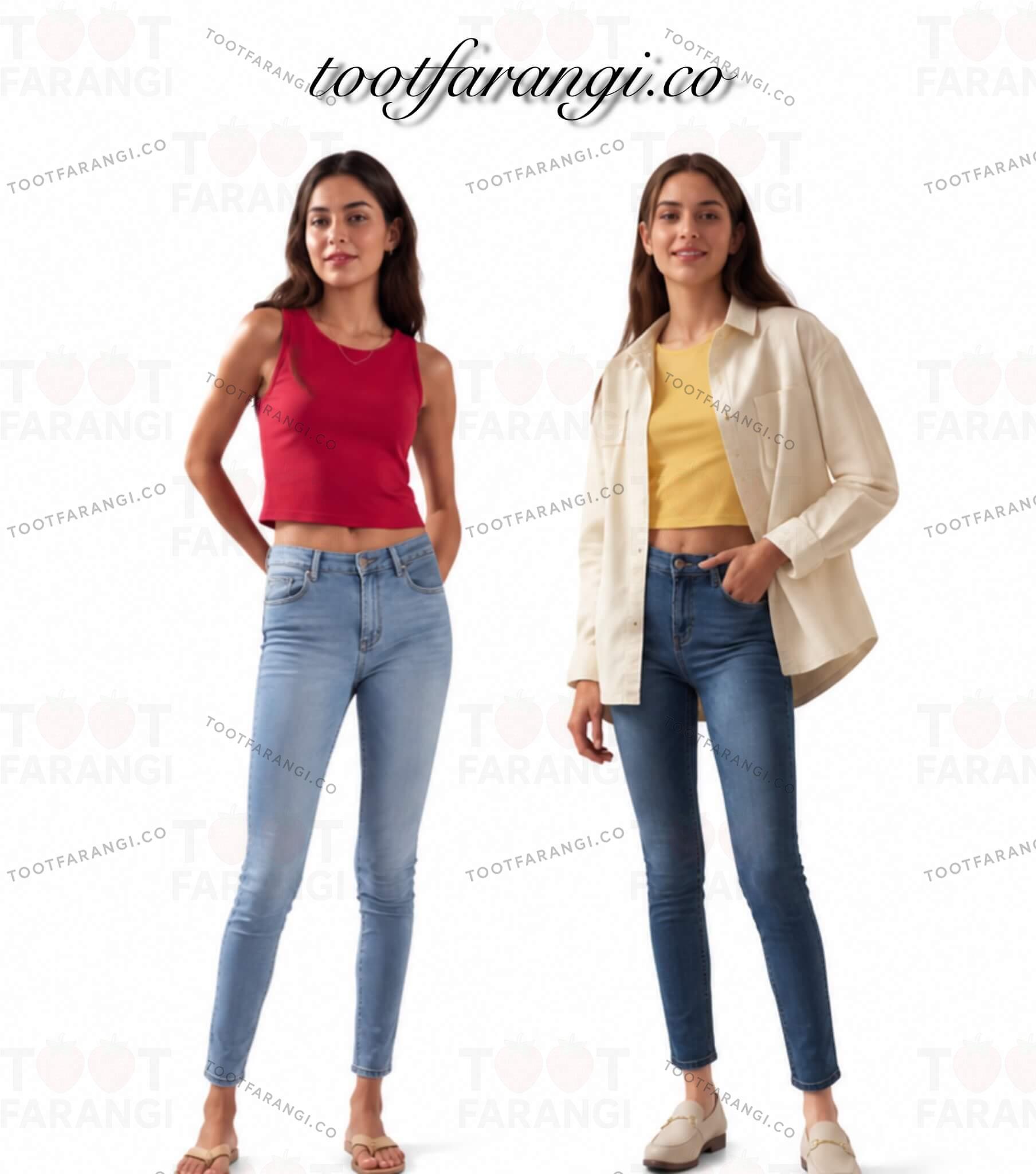 شلوار جین اسکینی فیت اسمارا